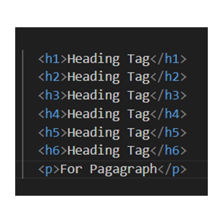 Heading Tags and the Paragraph 
      Tag of HyperT ext Mark Up Language